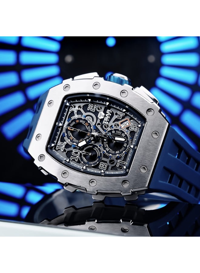 TSAR BOMBA Men's Silicone Analog Watch TB8204Q-14 - 43.5x50.5 mm - Image 3